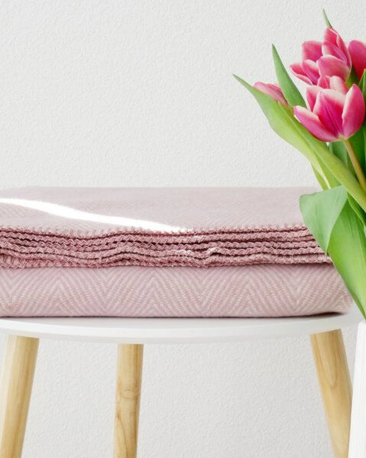 RIEMA Germany leichte Kuscheldecke FINN aus Bio-Baumwolle – weich und kuschelig, Fischgrät Wolldecke Made in Germany – Ansicht 2