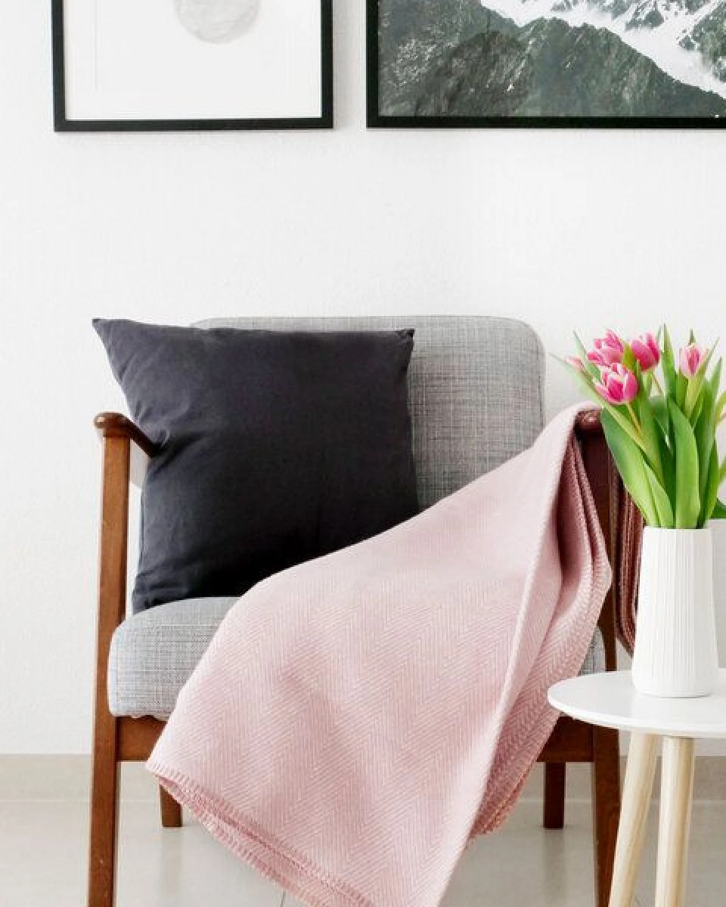 RIEMA Germany leichte Kuscheldecke FINN aus Bio-Baumwolle – weich und kuschelig, Fischgrät Wolldecke Made in Germany – Ansicht 3