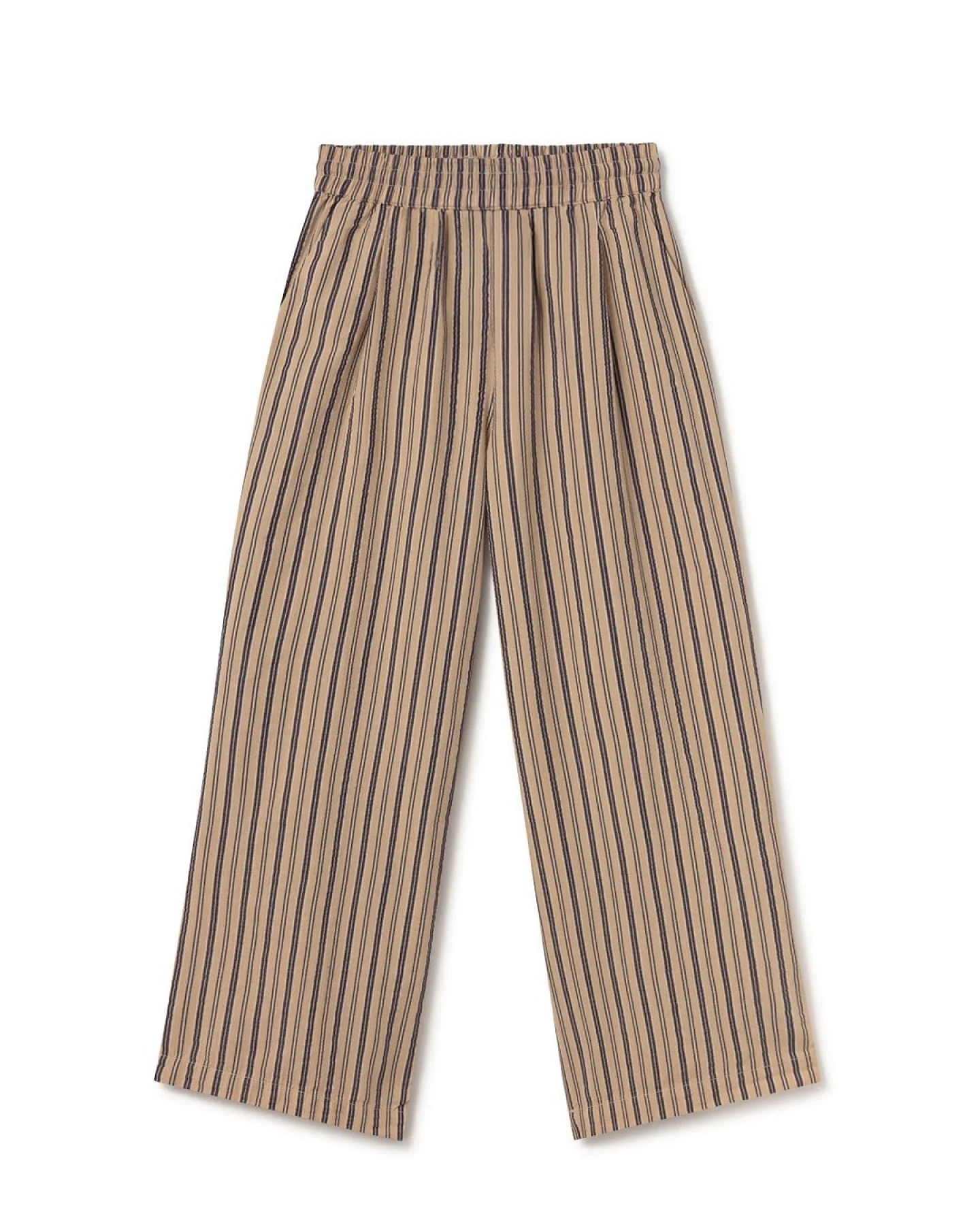 TWOTHIRDS Damen vegan Hose Macarella Marineblau Gestreift – Ansicht 2