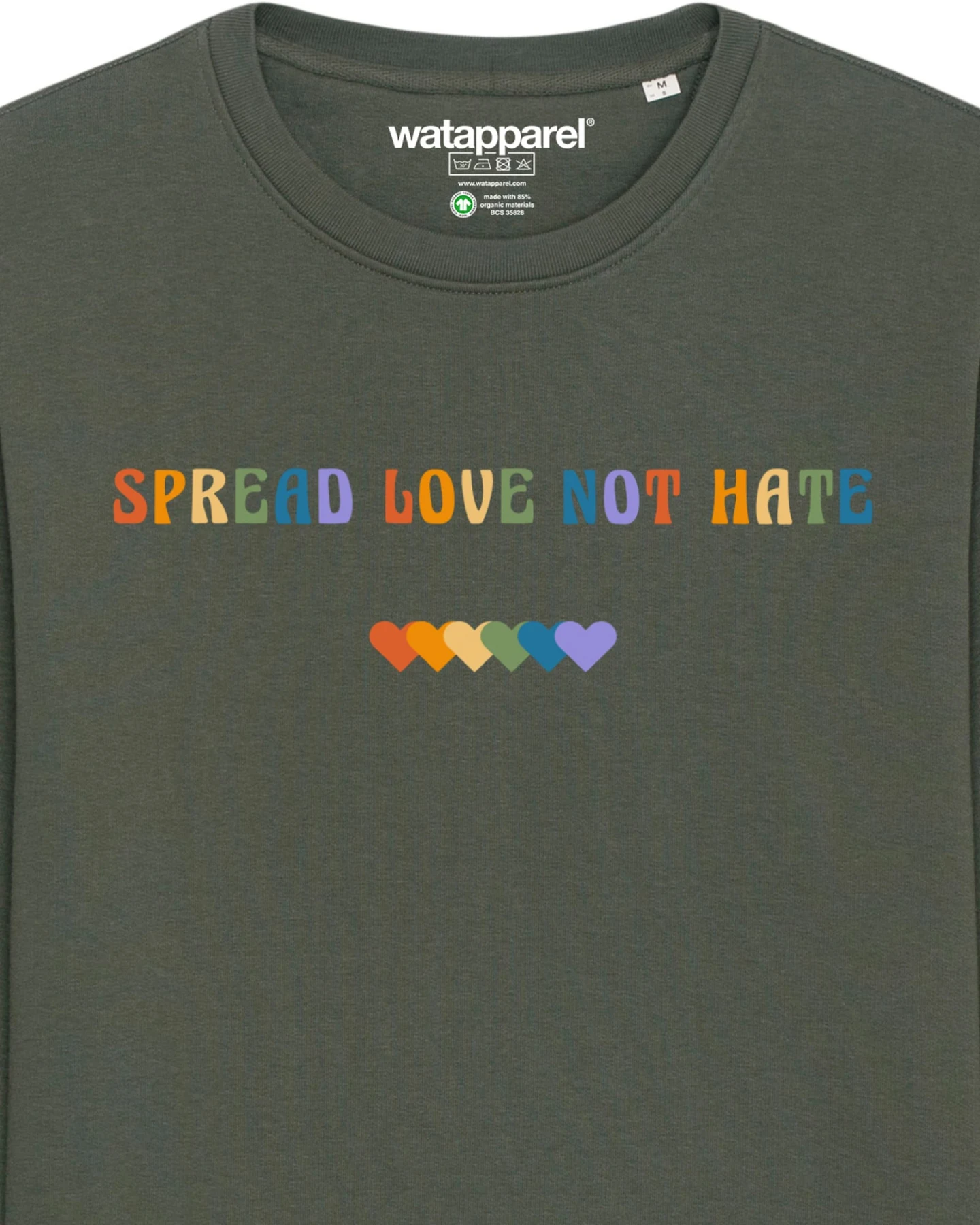 Watapparel Sweatshirt Spread Love not Hate – Ansicht 3