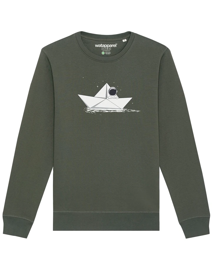 Watapparel Sweatshirt Astronaut in paper boat