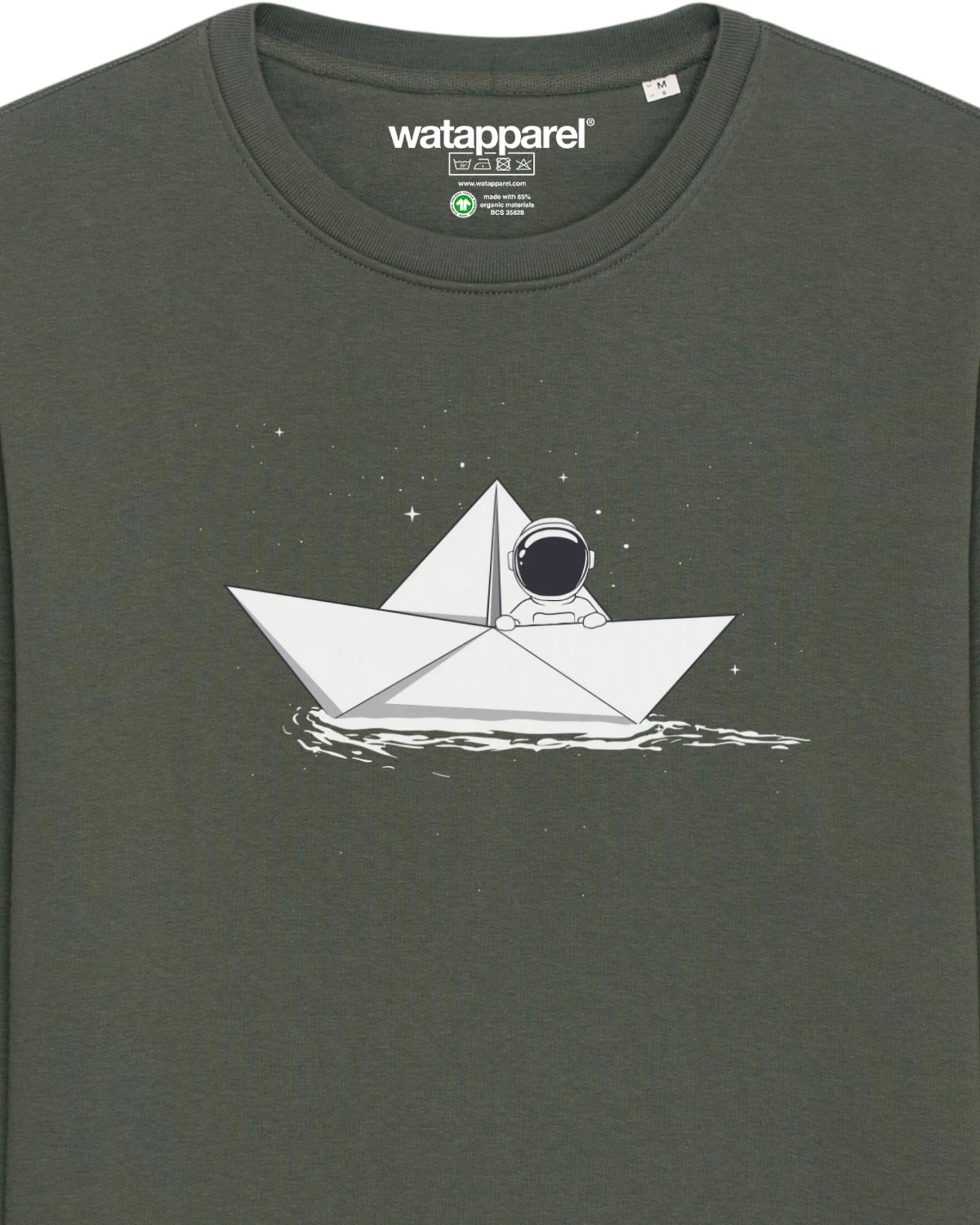 Watapparel Sweatshirt Astronaut in paper boat – Ansicht 3