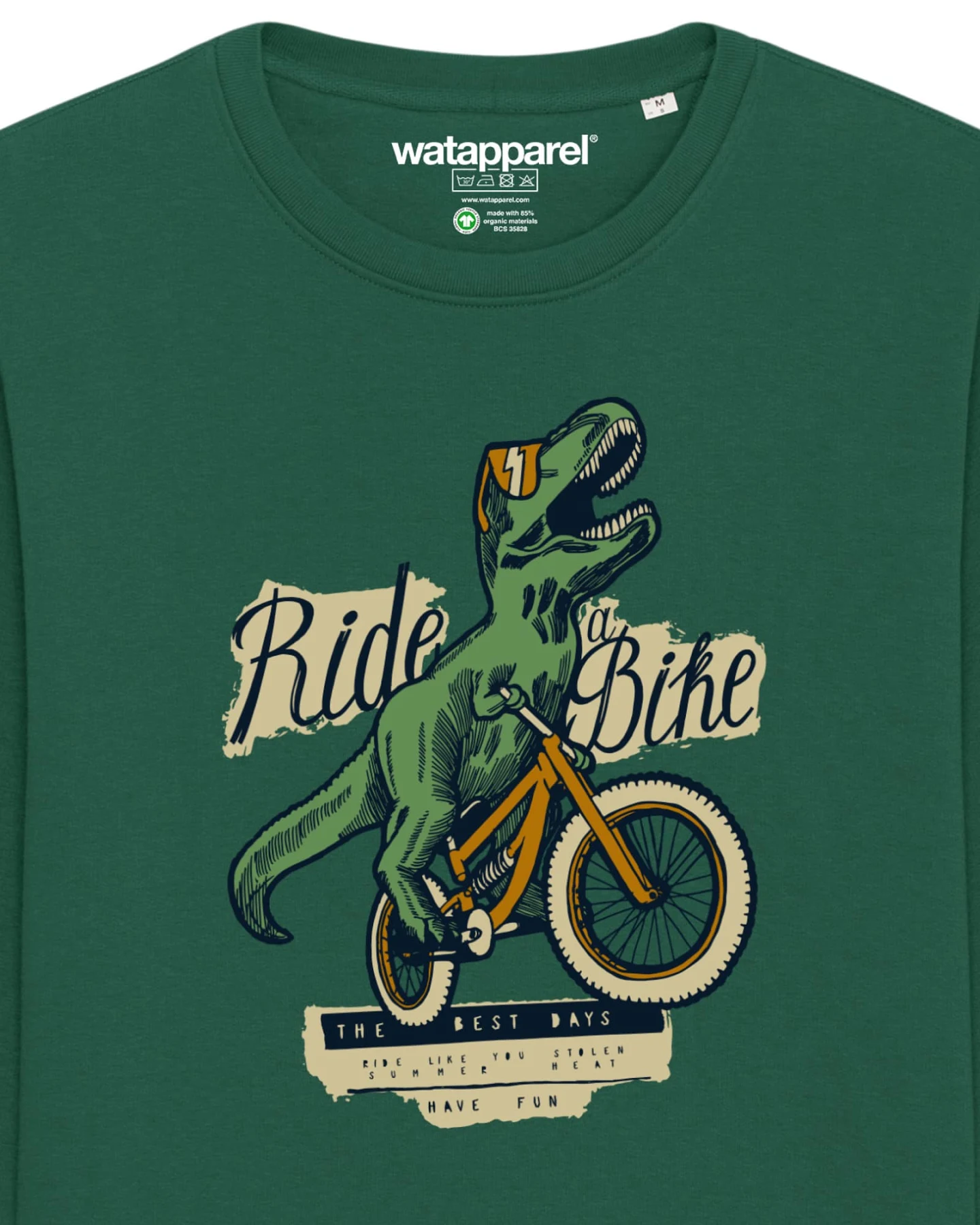 Watapparel Sweatshirt T-Rex Fahrrad – Ansicht 3