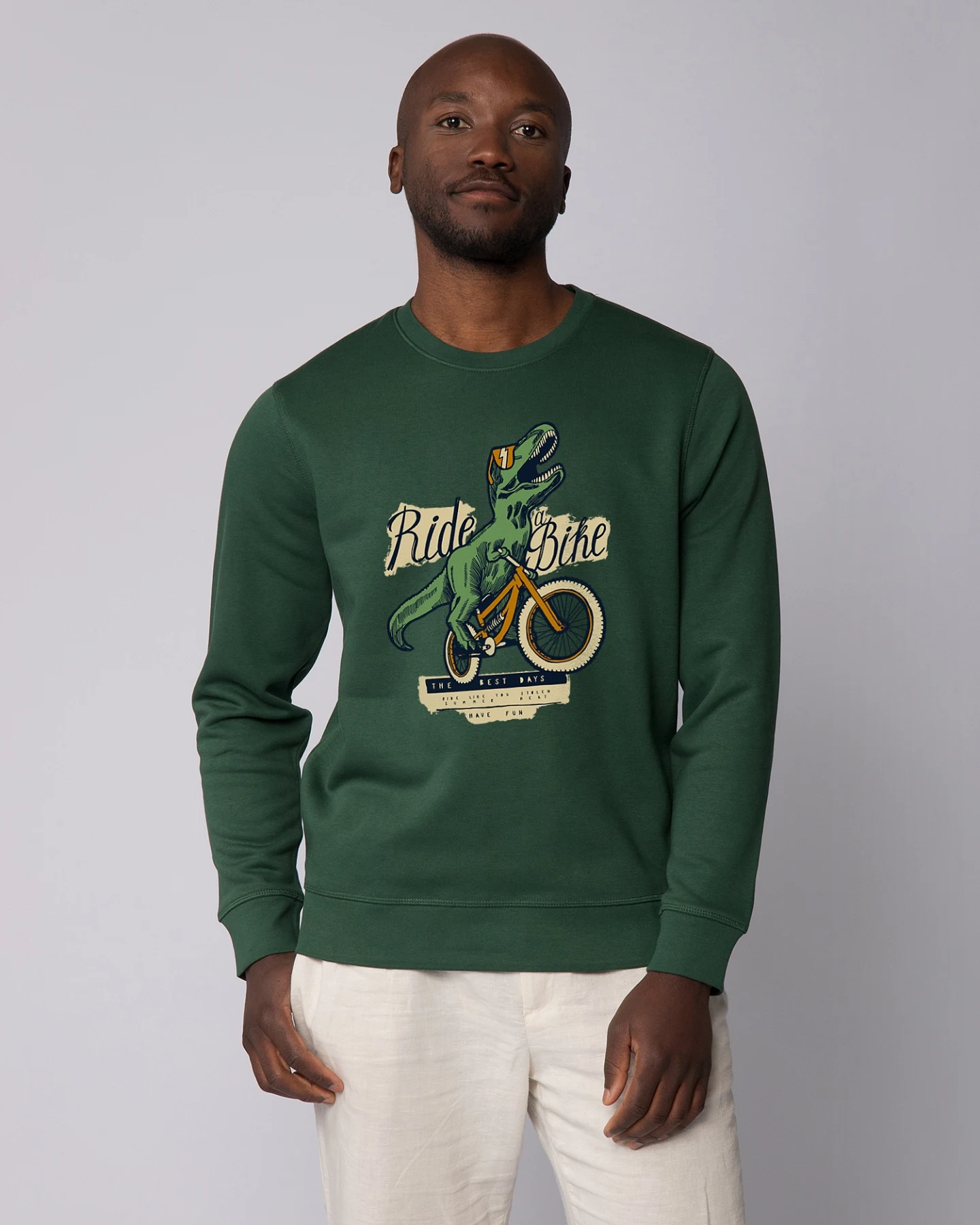 Watapparel Sweatshirt T-Rex Fahrrad – Ansicht 2