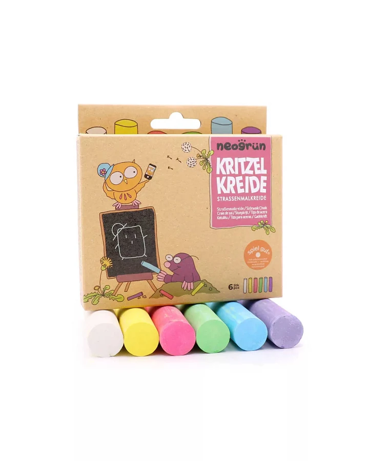 neogrün - Kritzelkreide 6 Farben
