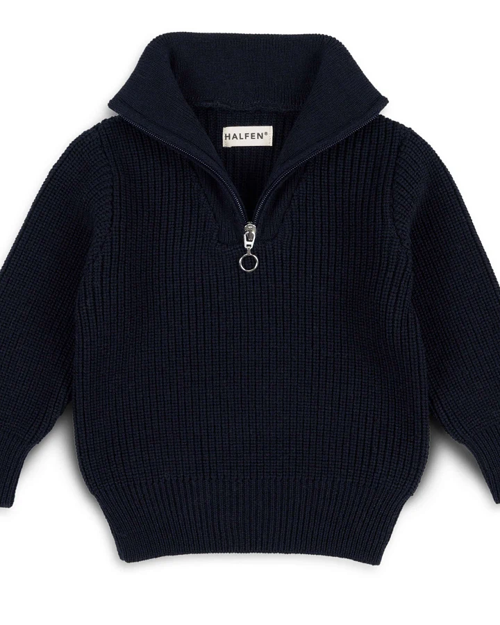 Halfen Strickerei - Strick-Troyer marine