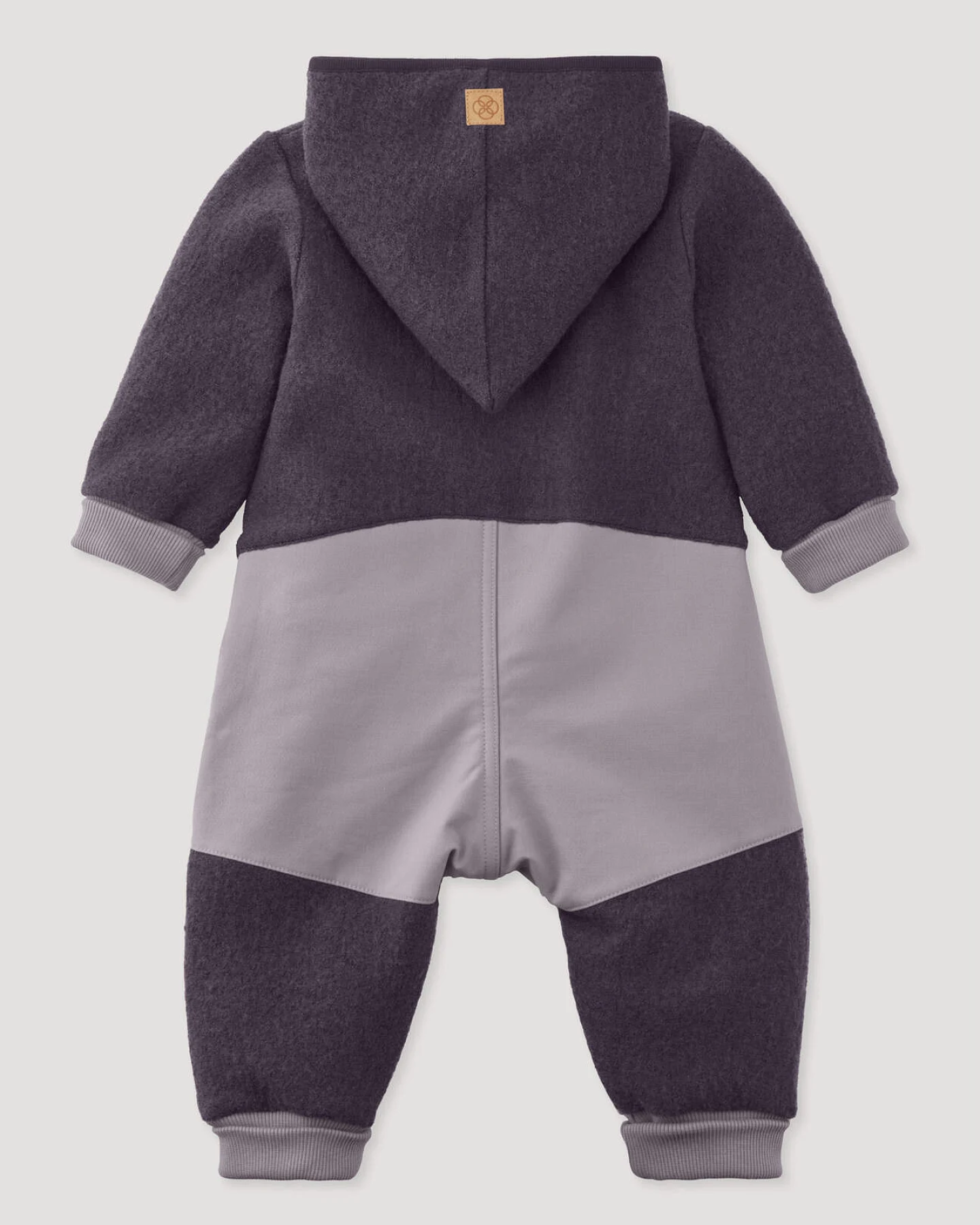 hessnatur Baby Wollwalk Overall aus Bio-Merinowolle mit Softshell - lila - Größe 86/92 – Ansicht 2