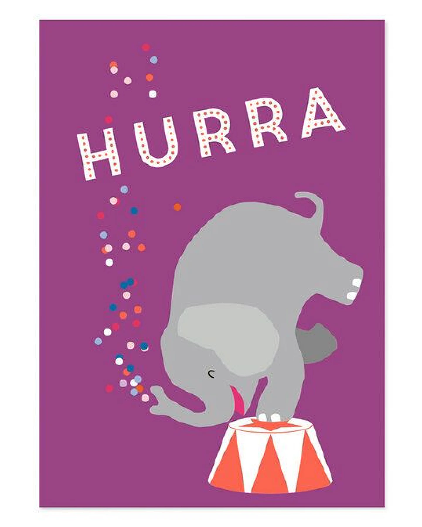 Bow & Hummingbird Glückwunschkarte „HURRA“ – Postkarte für Geburtstag, Verlobung, Umzug, Geburt & schöne Neuigkeiten – Ansicht 3