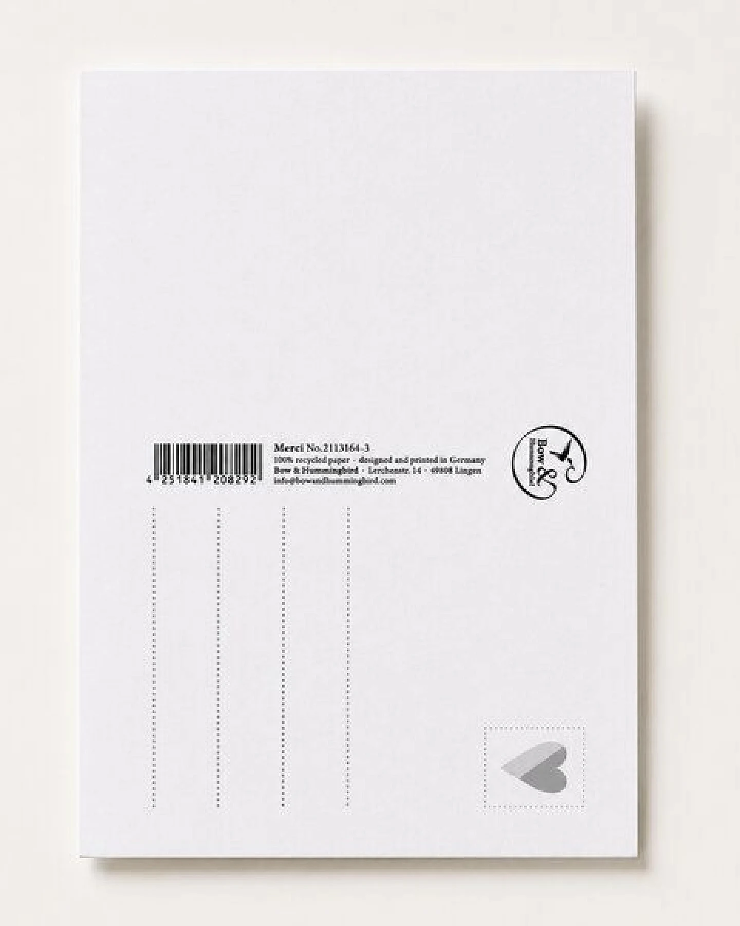 Bow & Hummingbird Postkarte Geburtstag „Wünsch dir was“ – moderne Geburtstagskarte, bunte Glückwunschkarte zum Geburtstag – Ansicht 2