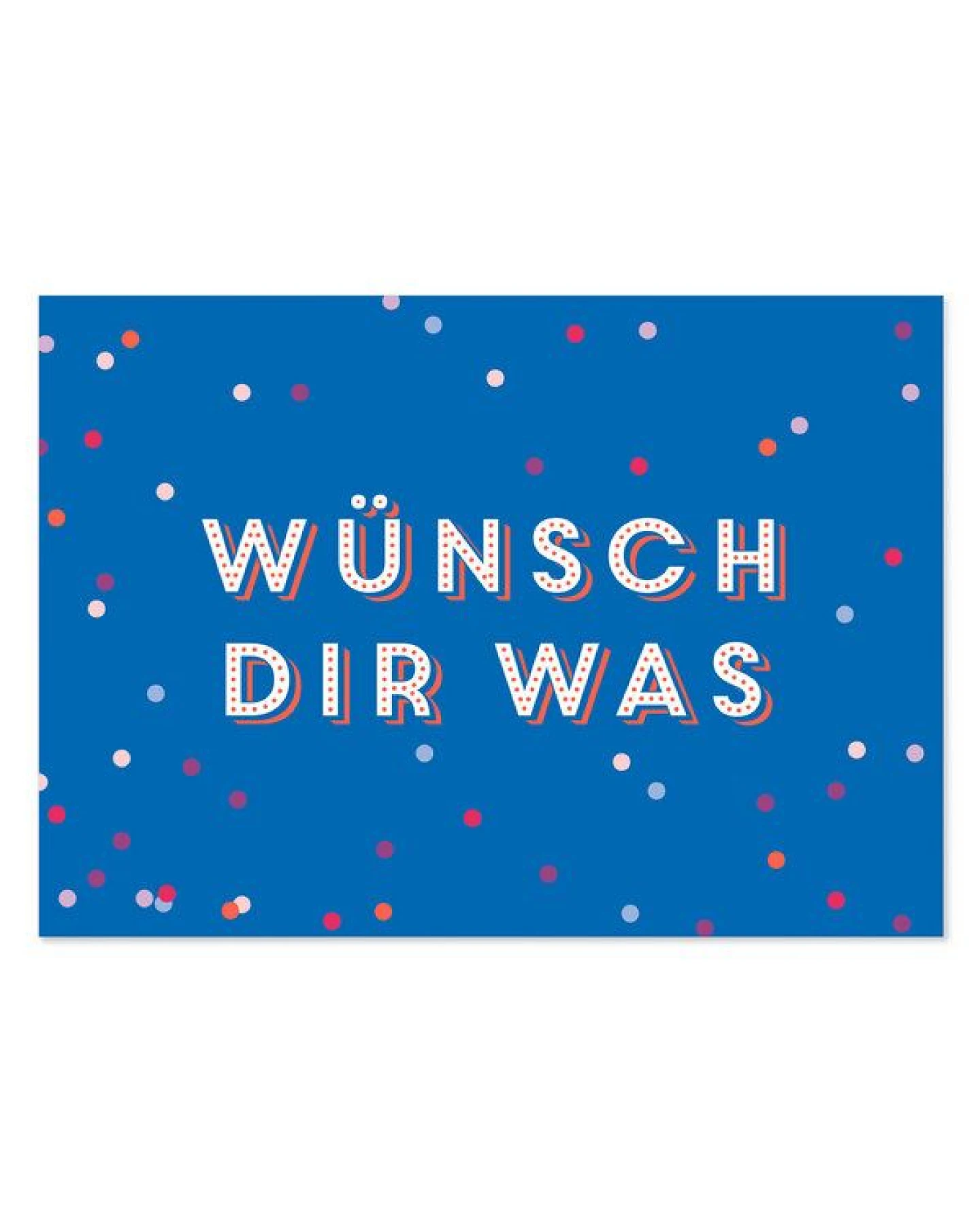 Bow & Hummingbird Postkarte Geburtstag „Wünsch dir was“ – moderne Geburtstagskarte, bunte Glückwunschkarte zum Geburtstag – Ansicht 3