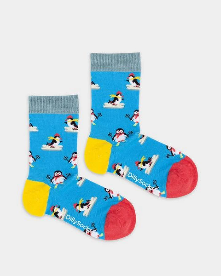 DillySocks Kindersocken Lil Arctic Penguins aus Biobaumwoll-Mix