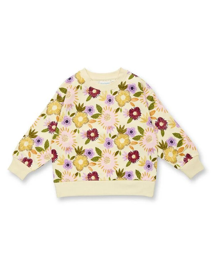 sense-organics Sense Kinder Sweatshirt Blumen Muster Bio Baumwolle