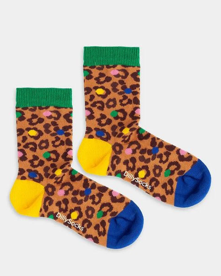 DillySocks Kindersocken Lil Leo Spots aus Biobaumwoll-Mix