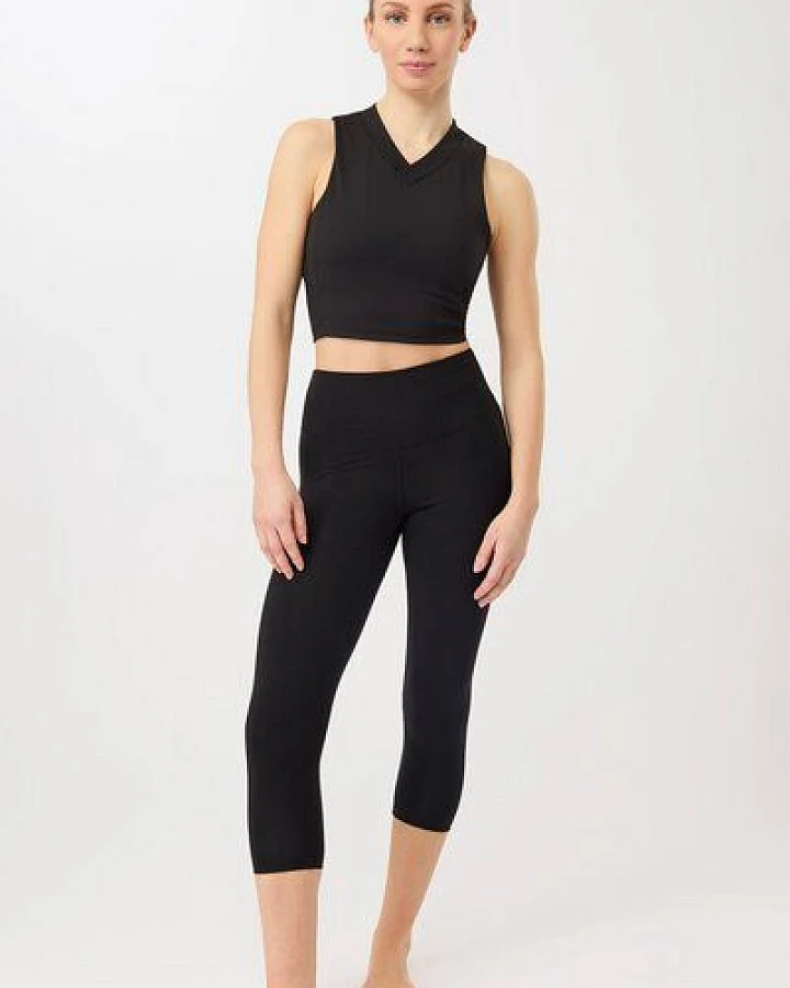 Mandala Cropped V-Neck