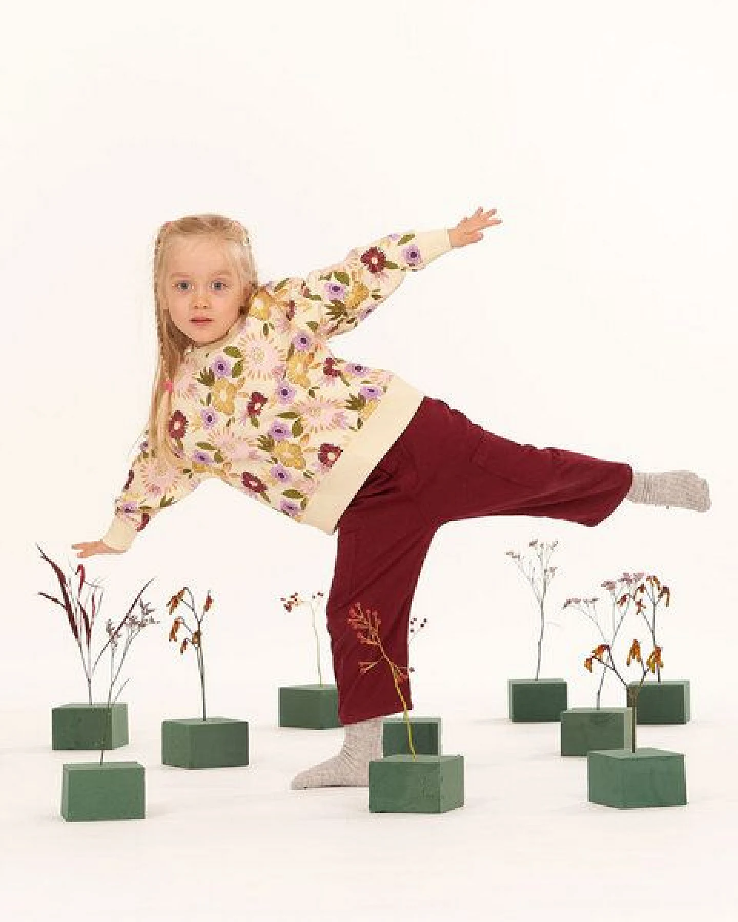 sense-organics Sense Kinder Sweatshirt Blumen Muster Bio Baumwolle – Ansicht 4