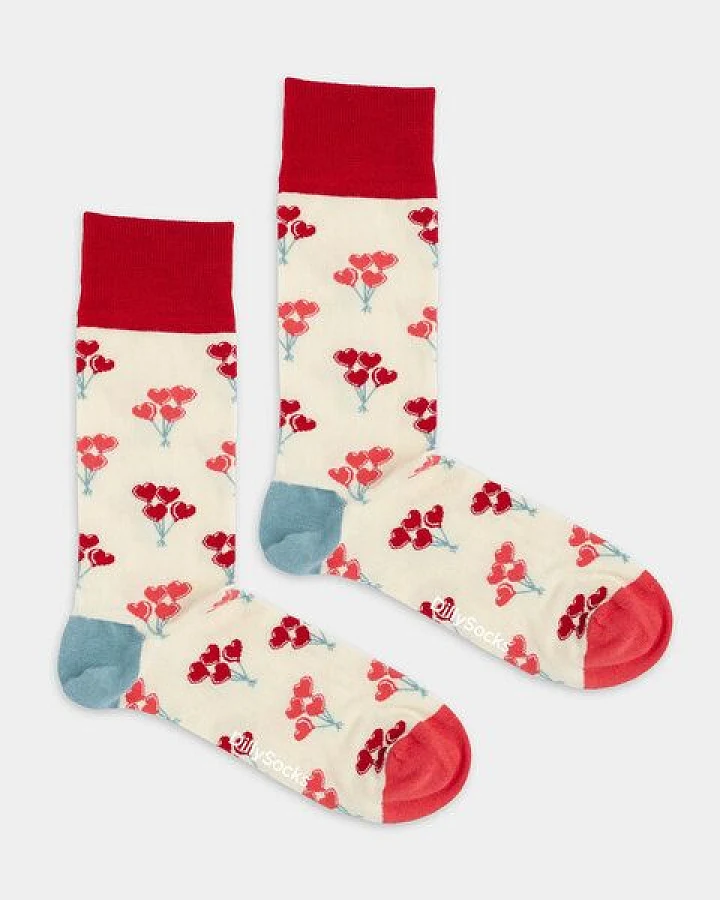 DillySocks Socken Love Flowers aus Biobaumwoll-Mix