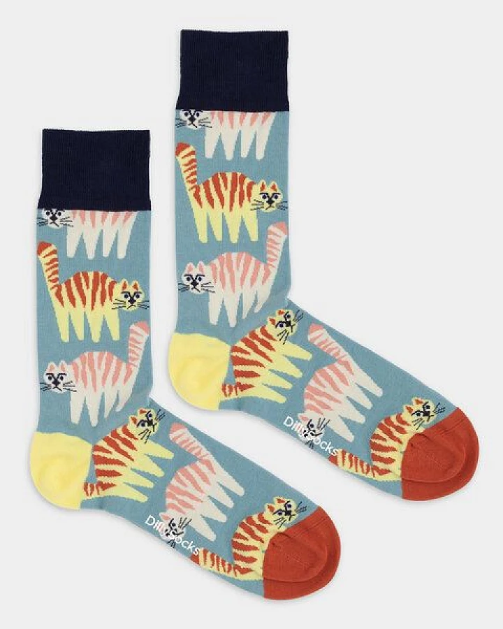 DillySocks Socken Meow Mania aus Biobaumwoll-Mix