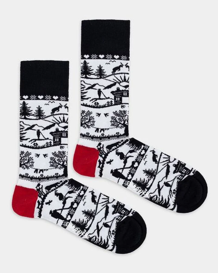 DillySocks Socken Swiss Silhouette aus Biobaumwoll-Mix