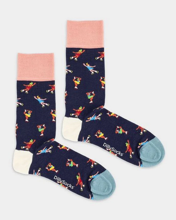 DillySocks Socken Winter Skaters aus Biobaumwoll-Mix
