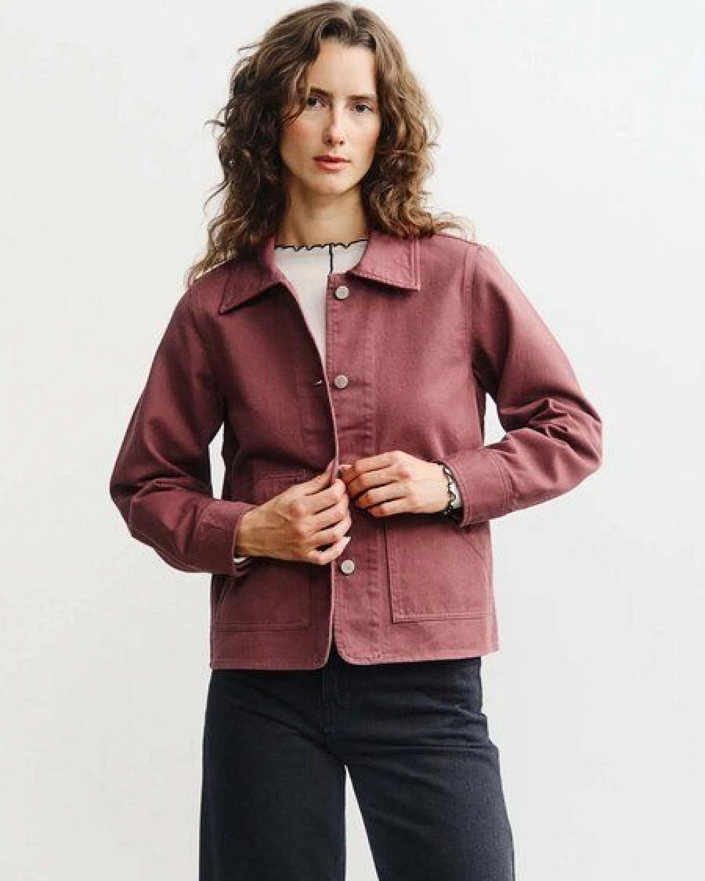 Rotholz Damen Jacke - Cropped Jacket - aus Baumwolle – Ansicht 2