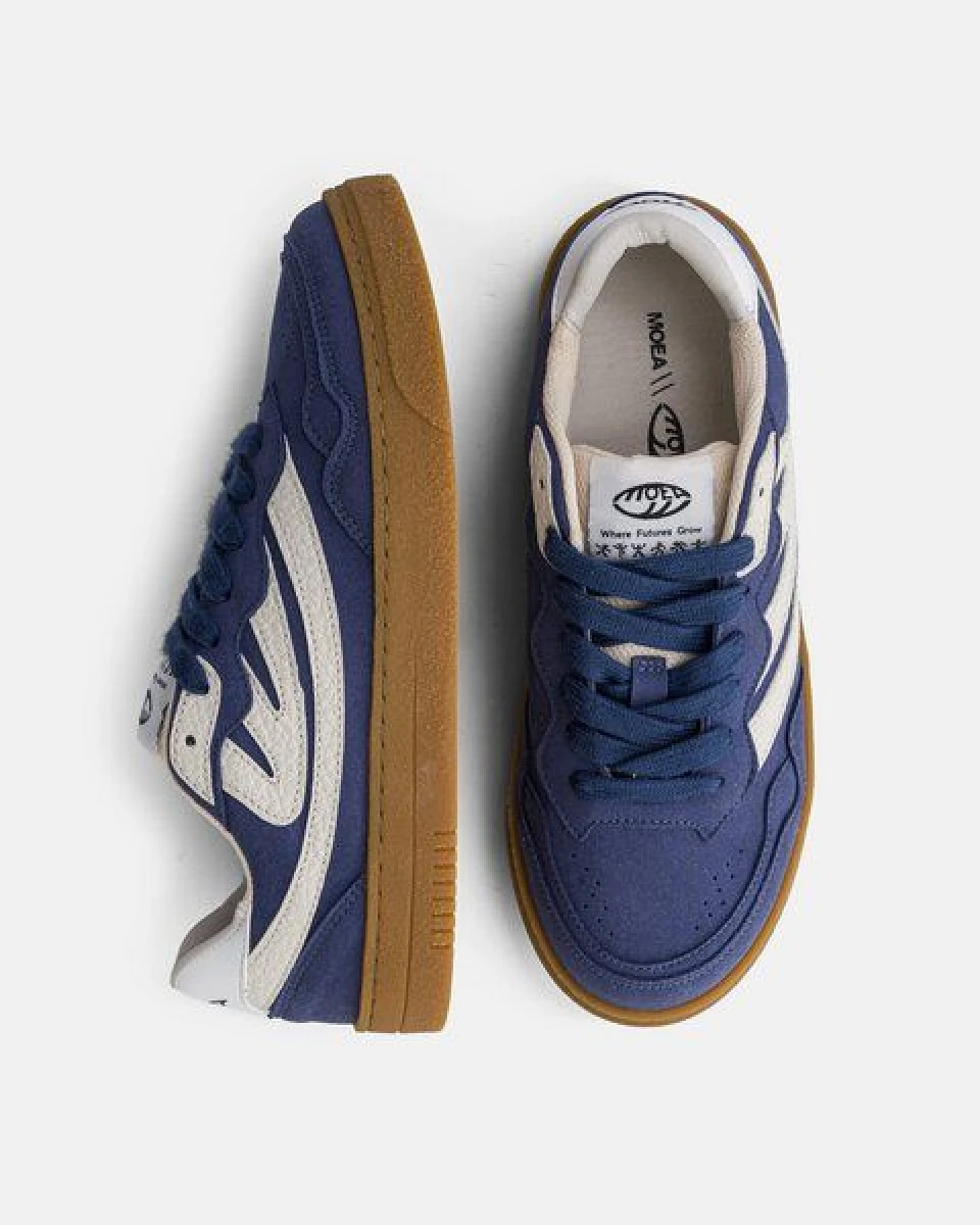MoEa Sneakers Veyron Low - Blue & Cream - Mushroom – Ansicht 2