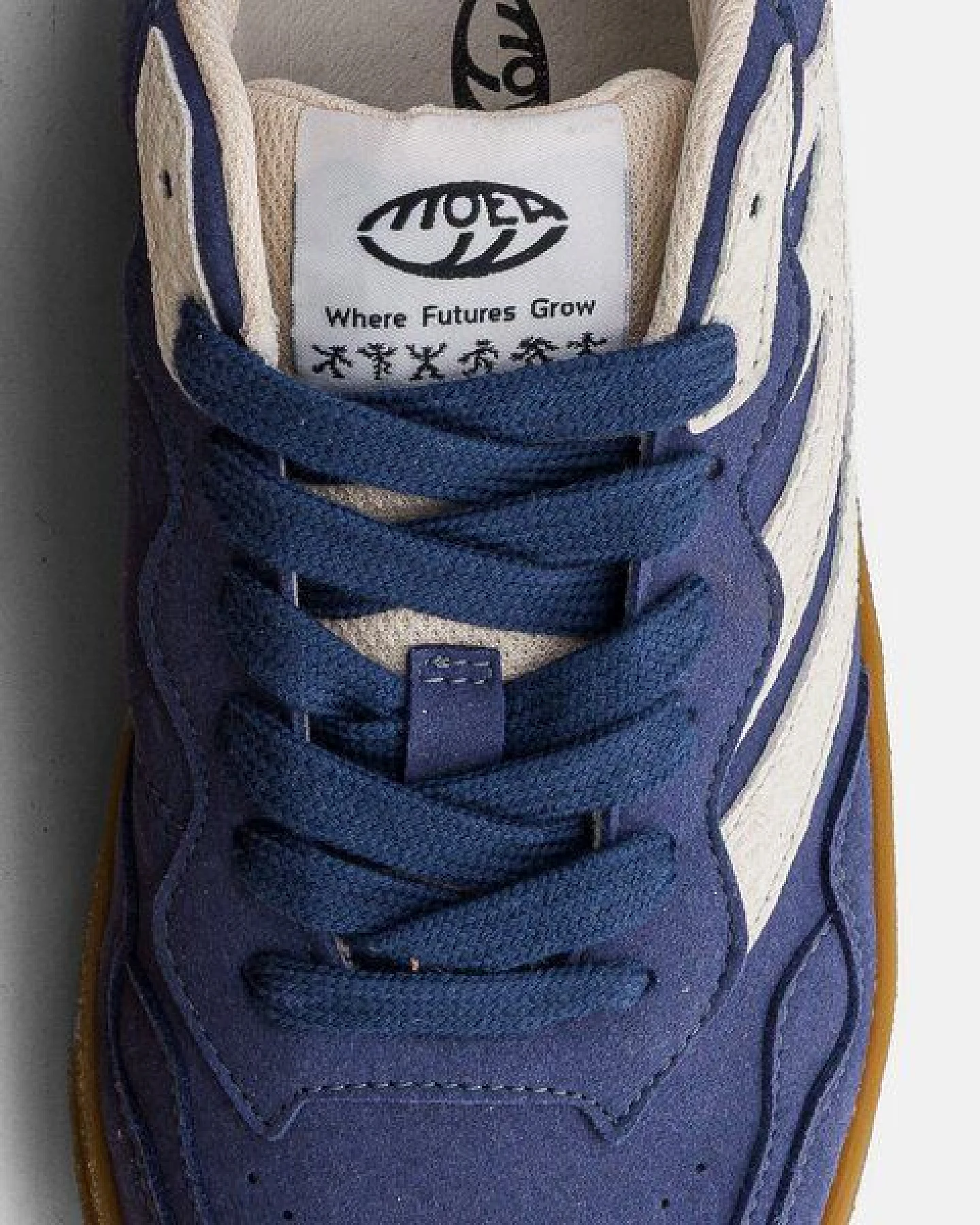 MoEa Sneakers Veyron Low - Blue & Cream - Mushroom – Ansicht 3