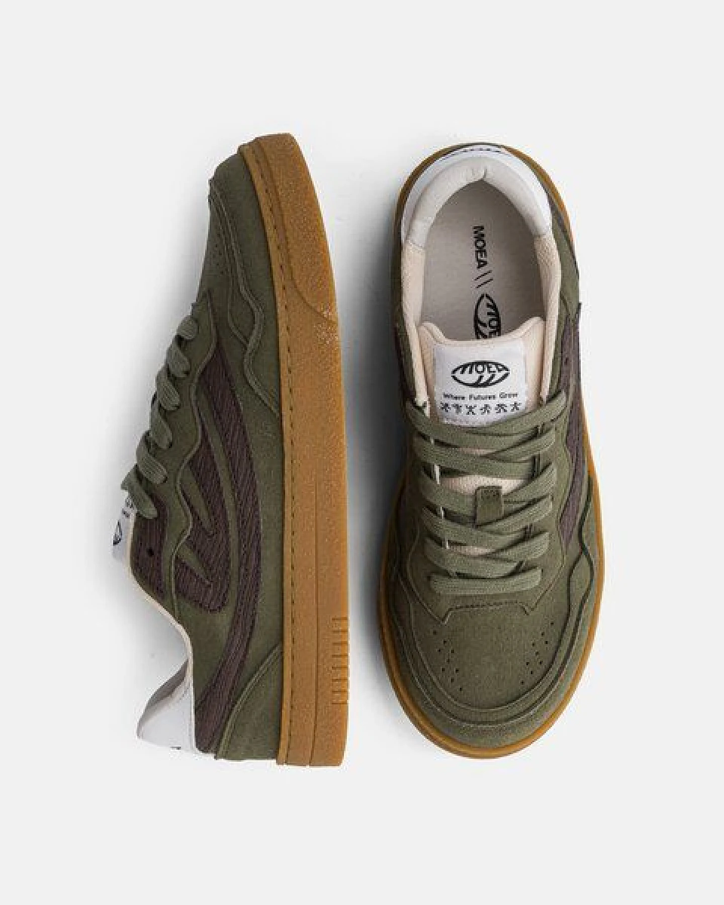 MoEa Sneakers Veyron Low - Forest & Brown - Mushroom – Ansicht 2