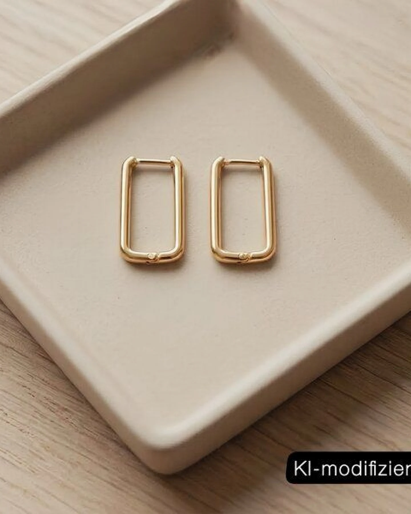 ELEKTROPULLI Geschlossene Rechteck Creolen ca. 20 mm x 13 mm – Ansicht 2