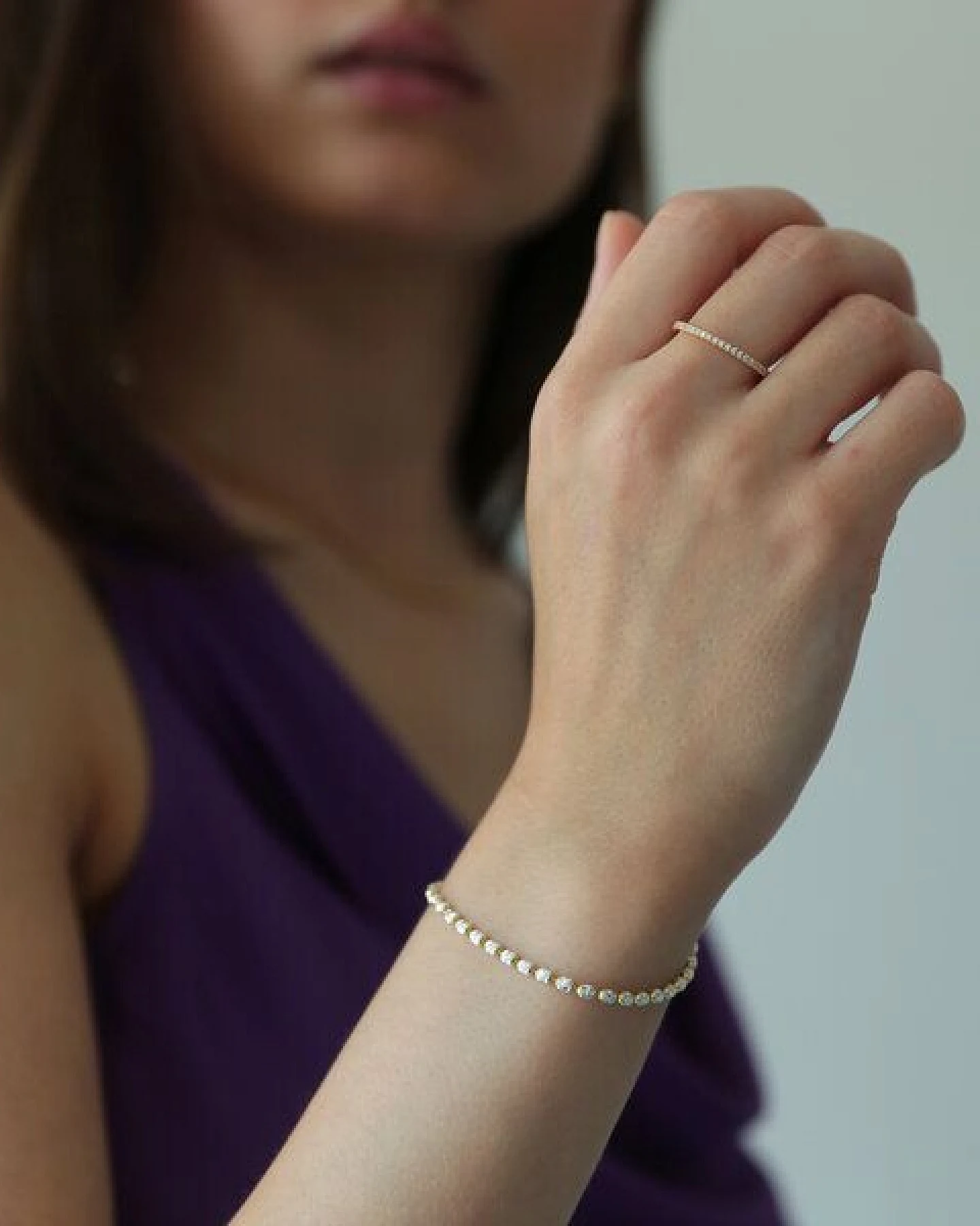 BELLYBIRD Jewellery Ring - funkelnder Bandring Zirkonia, Silber 925, vergoldet – Ansicht 3