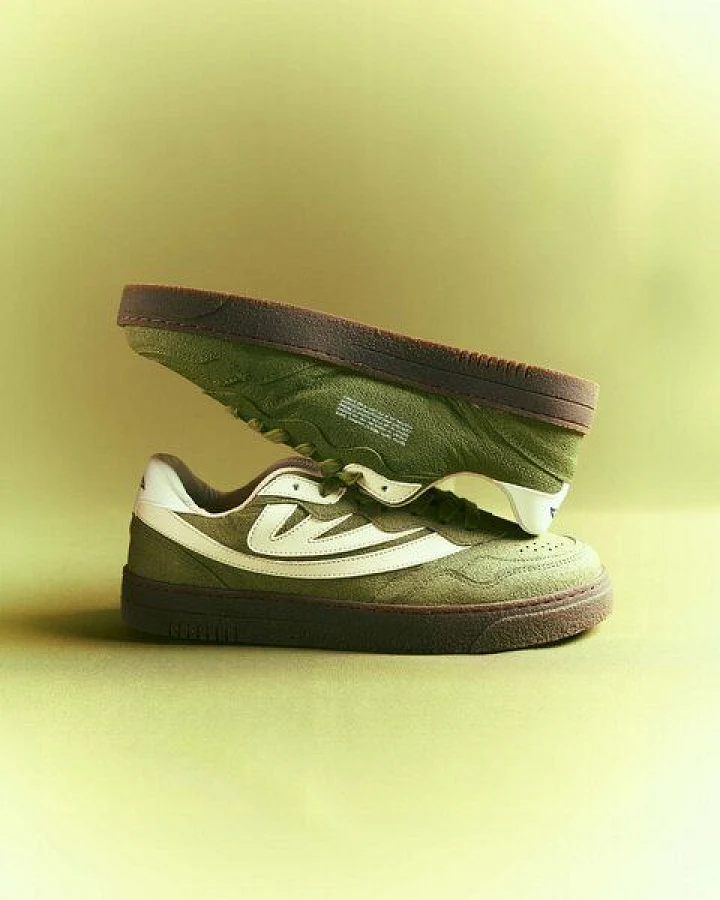 MoEa Sneakers Veyron Low - Green & Cream - Mushroom