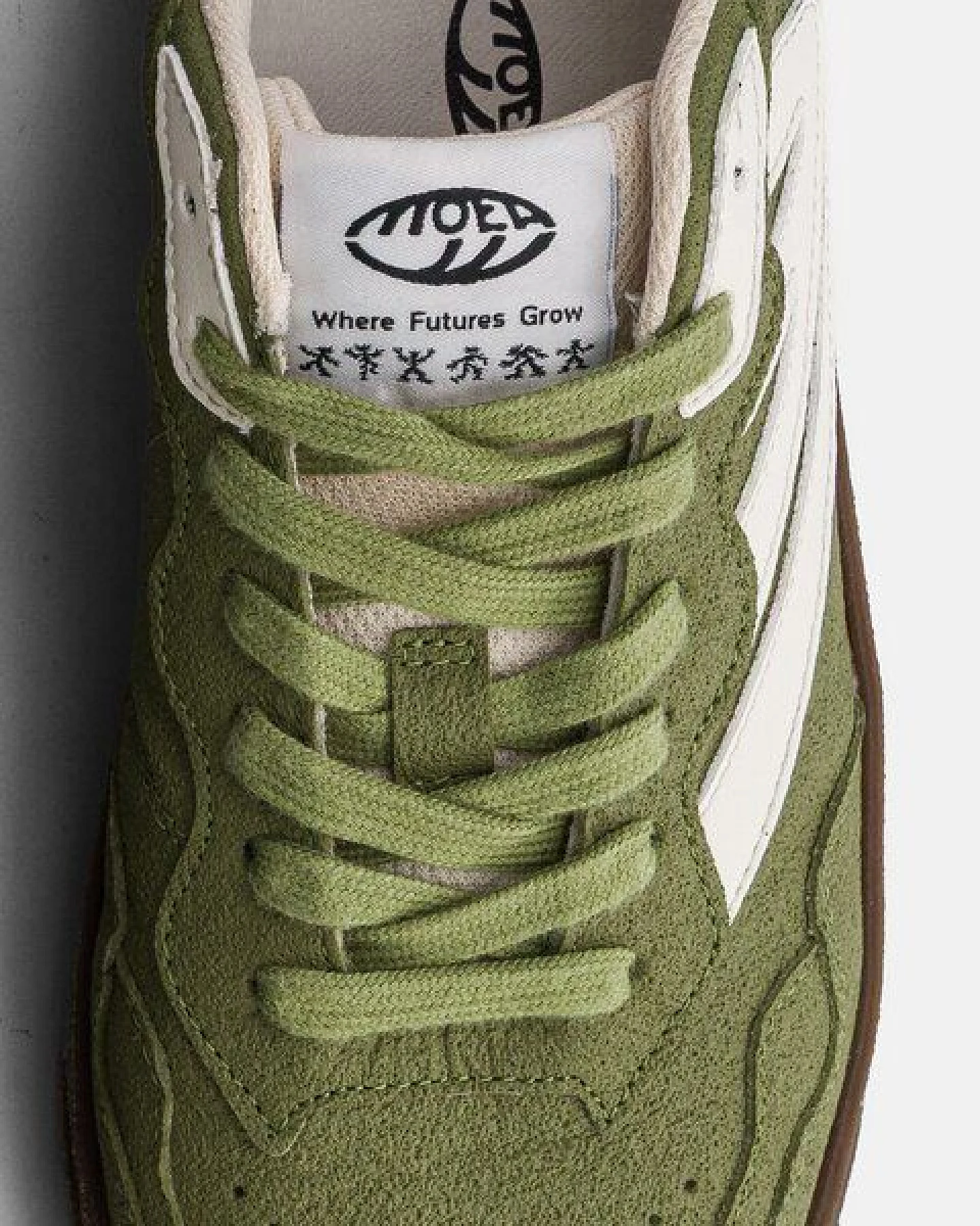 MoEa Sneakers Veyron Low - Green & Cream - Mushroom – Ansicht 4