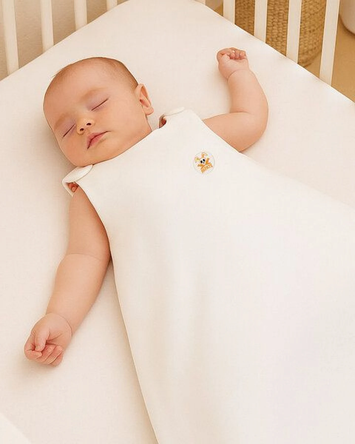 PAPATE Babyschlafsäcke Übergangssaison aus Bio-Baumwolle Saxe Weiß – Ansicht 4