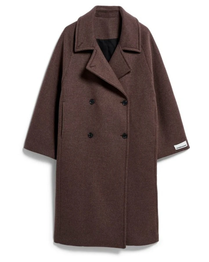 ARMEDANGELS - Women's Wool Double-Breasted Coat - Mantel Gr S braun