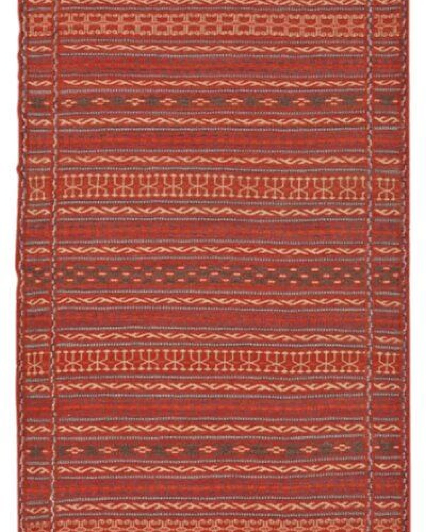 Kelim Kordi Rot „Rugtales“ aus Schurwolle, 80x124 cm – Ansicht 3