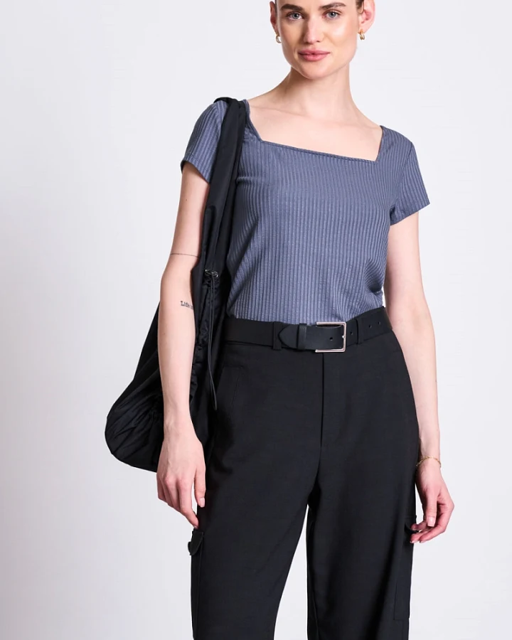 JAN 'N JUNE Damen vegan T-Shirt Arima Turbulence Blau
