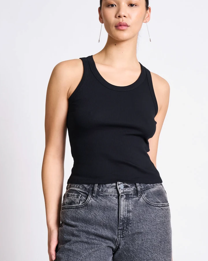 JAN 'N JUNE Damen vegan Tank Top Amager Schwarz