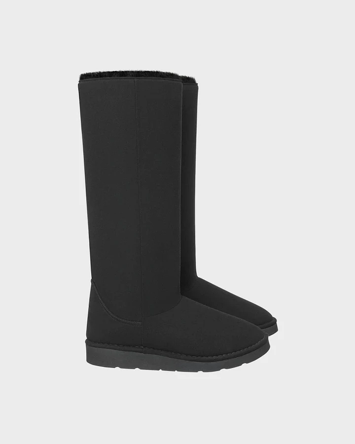 The New Orchard Damen vegan Stiefel Classic Long Anthrazit Schwarz