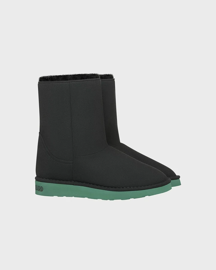 The New Orchard Damen vegan Stiefel Classic Medium Anthrazit Schwarz/Grün
