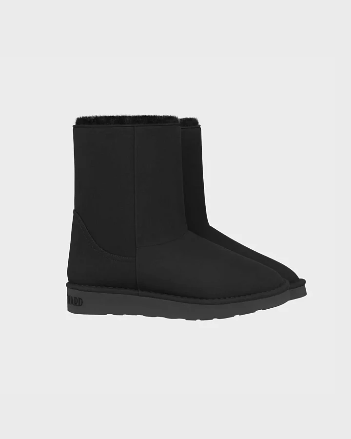 The New Orchard Damen vegan Stiefel Classic Medium Ganz In Schwarz Anthrazit Schwarz