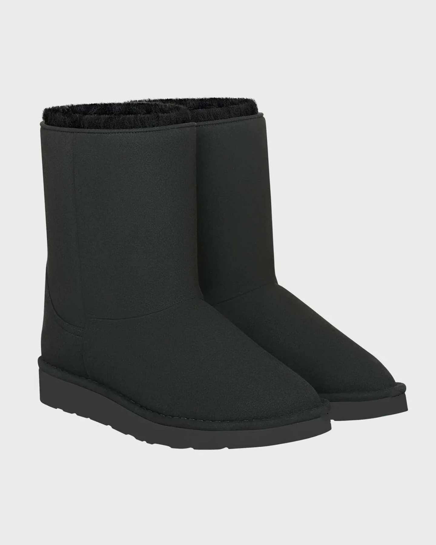 The New Orchard Damen vegan Stiefel Classic Medium Ganz In Schwarz Anthrazit Schwarz – Ansicht 2