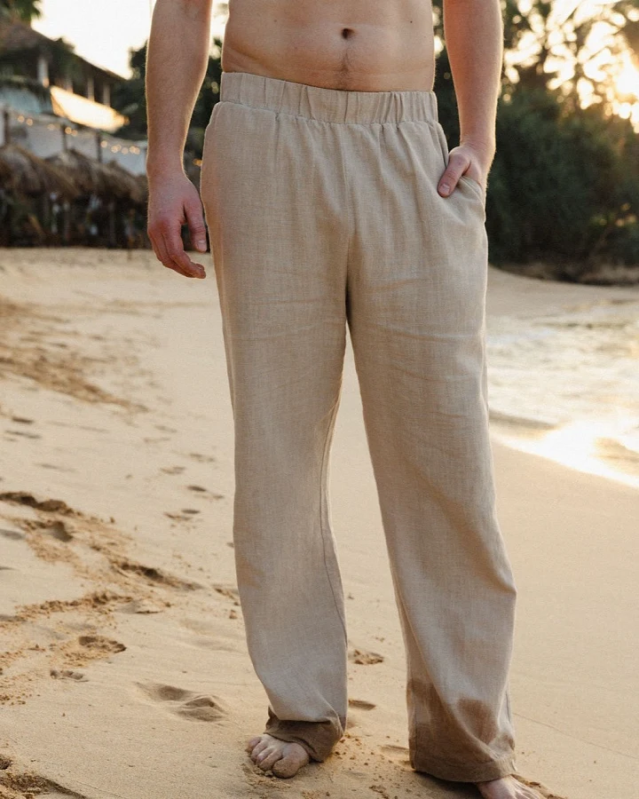 The View Yoga Herren vegan Hose Teya Beige