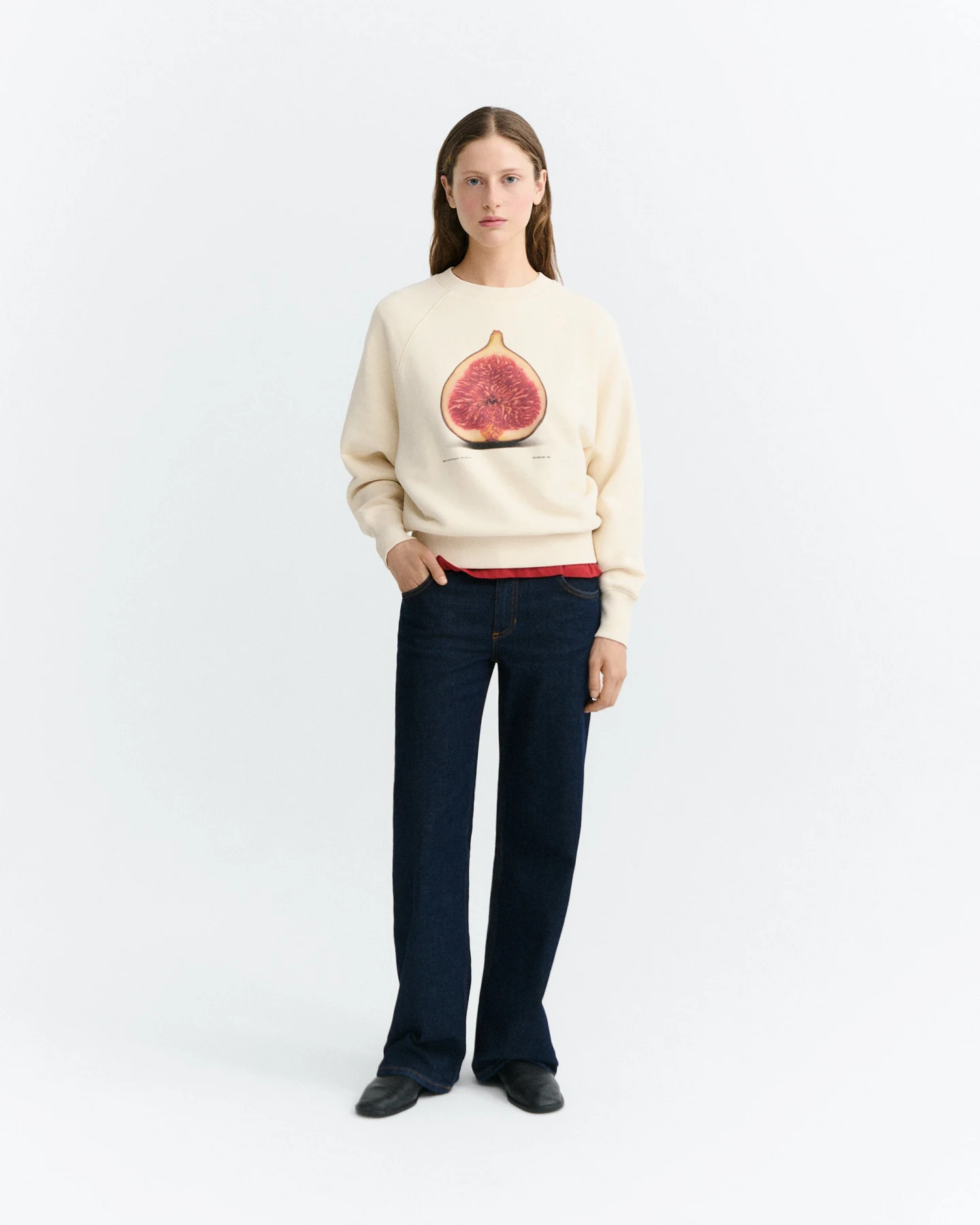 Thinking MU Damen vegan Sweatshirt Figa Bonnie Ecru – Ansicht 2