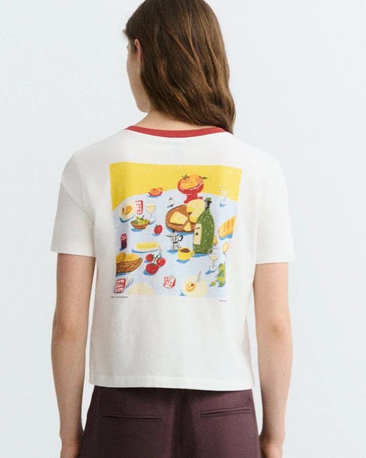 Thinking MU Damen vegan T-Shirt Zowie Costumbres Weiß