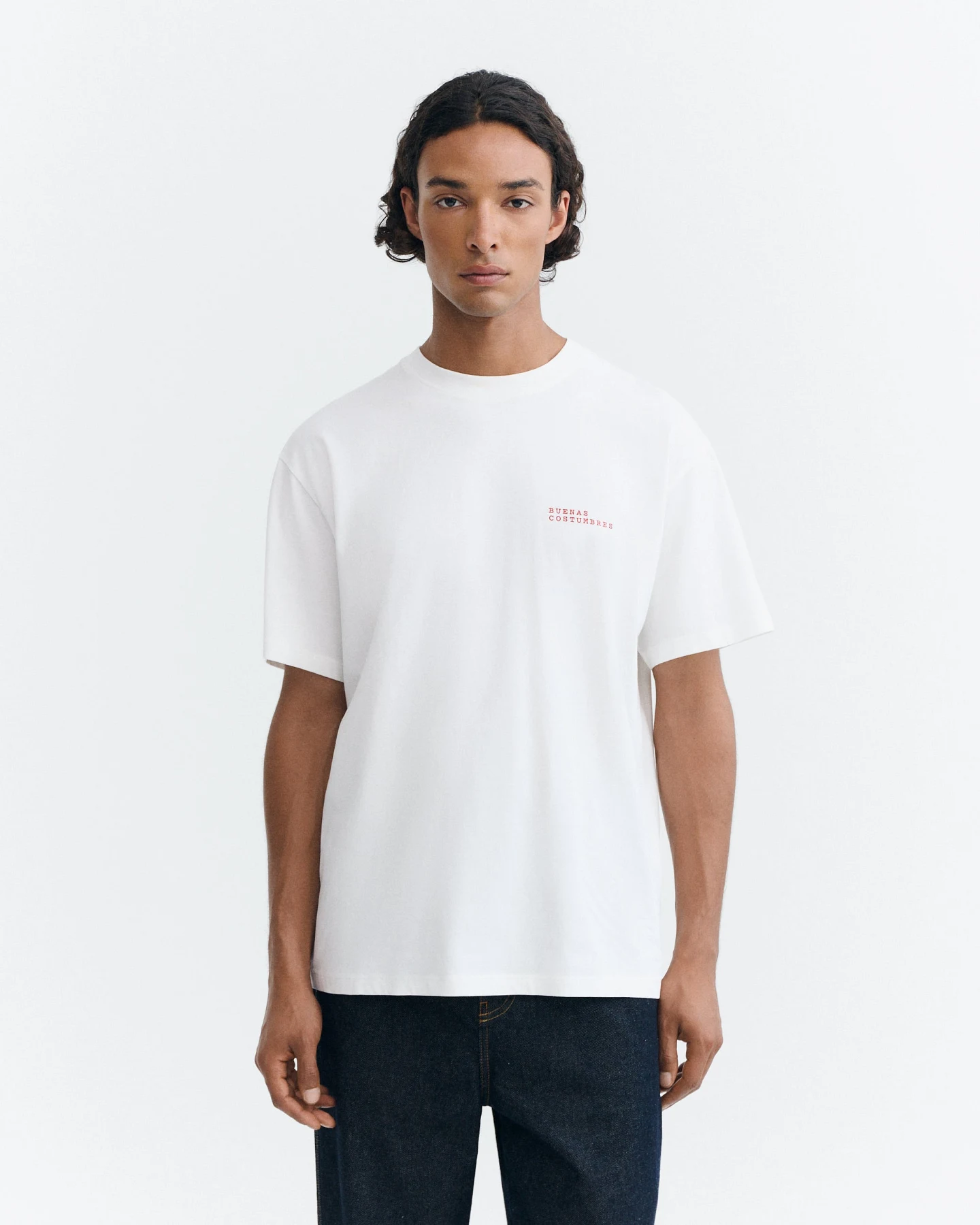 Thinking MU Herren vegan T-Shirt Aaron Weiß Mit Aufdruck – Ansicht 2