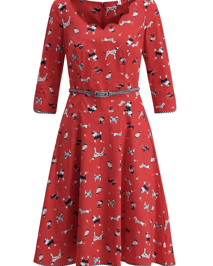 Baumwollkleid swing a bow