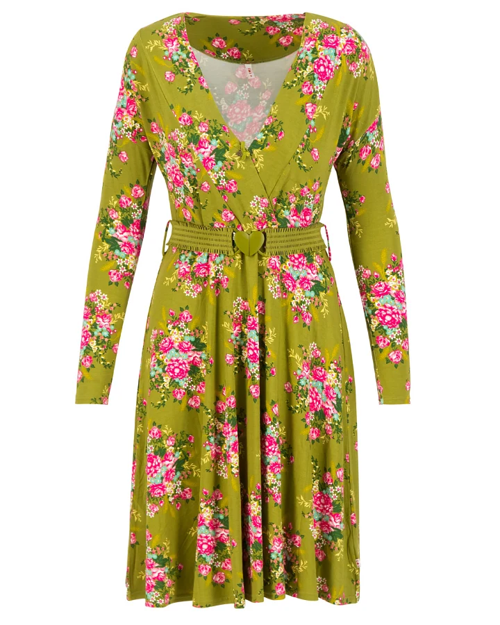 Herbstkleid ma chère robe enroulée