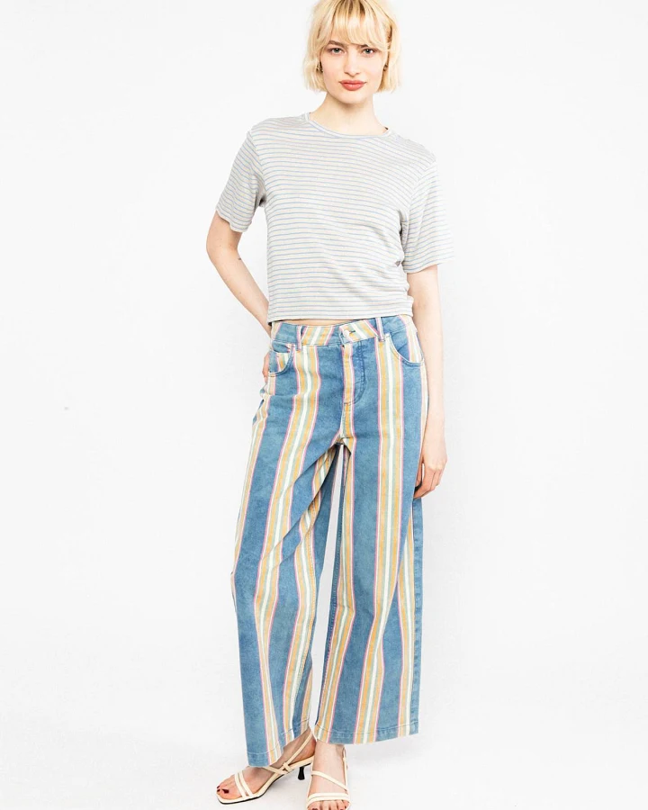Streifenshirt Casual Marine