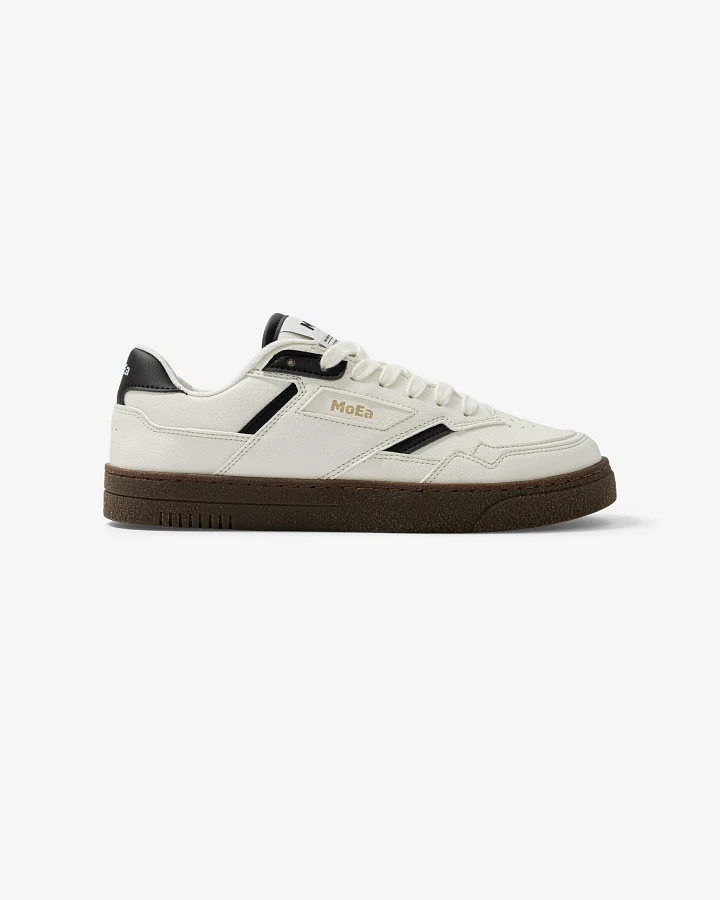 MoEa Herren vegan Sneaker Gen9 Corn Grained Weiß & Schwarz