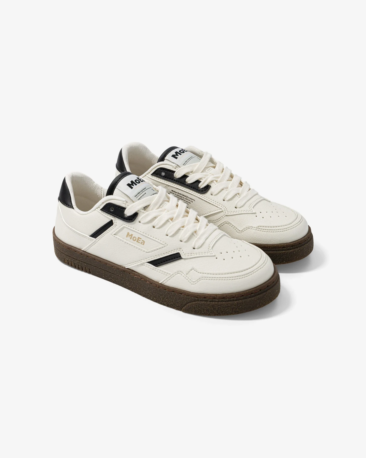 MoEa Herren vegan Sneaker Gen9 Corn Grained Weiß & Schwarz – Ansicht 2