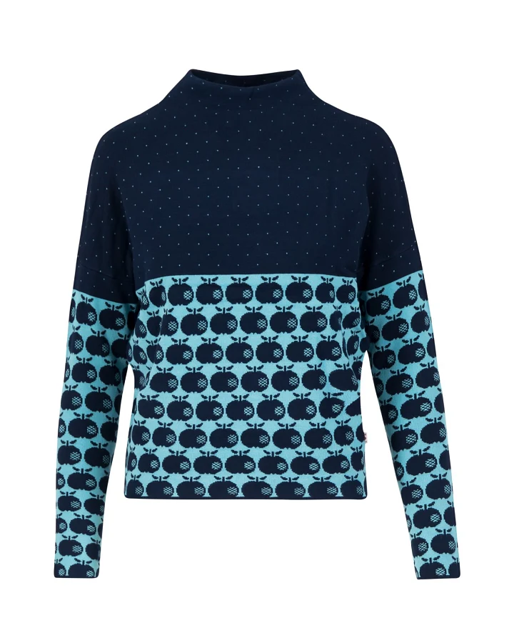 Strickpullover long turtle